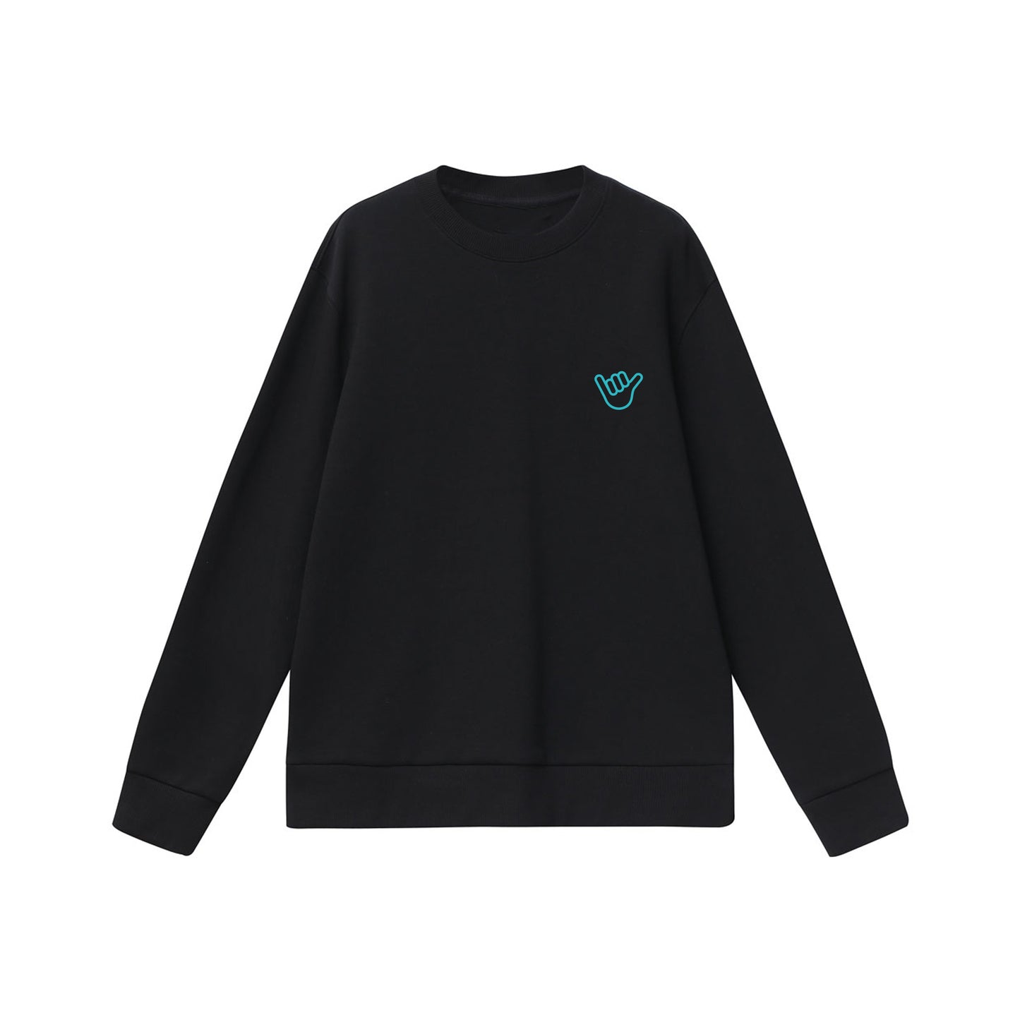 BLACK . CREW NECK SWEATER